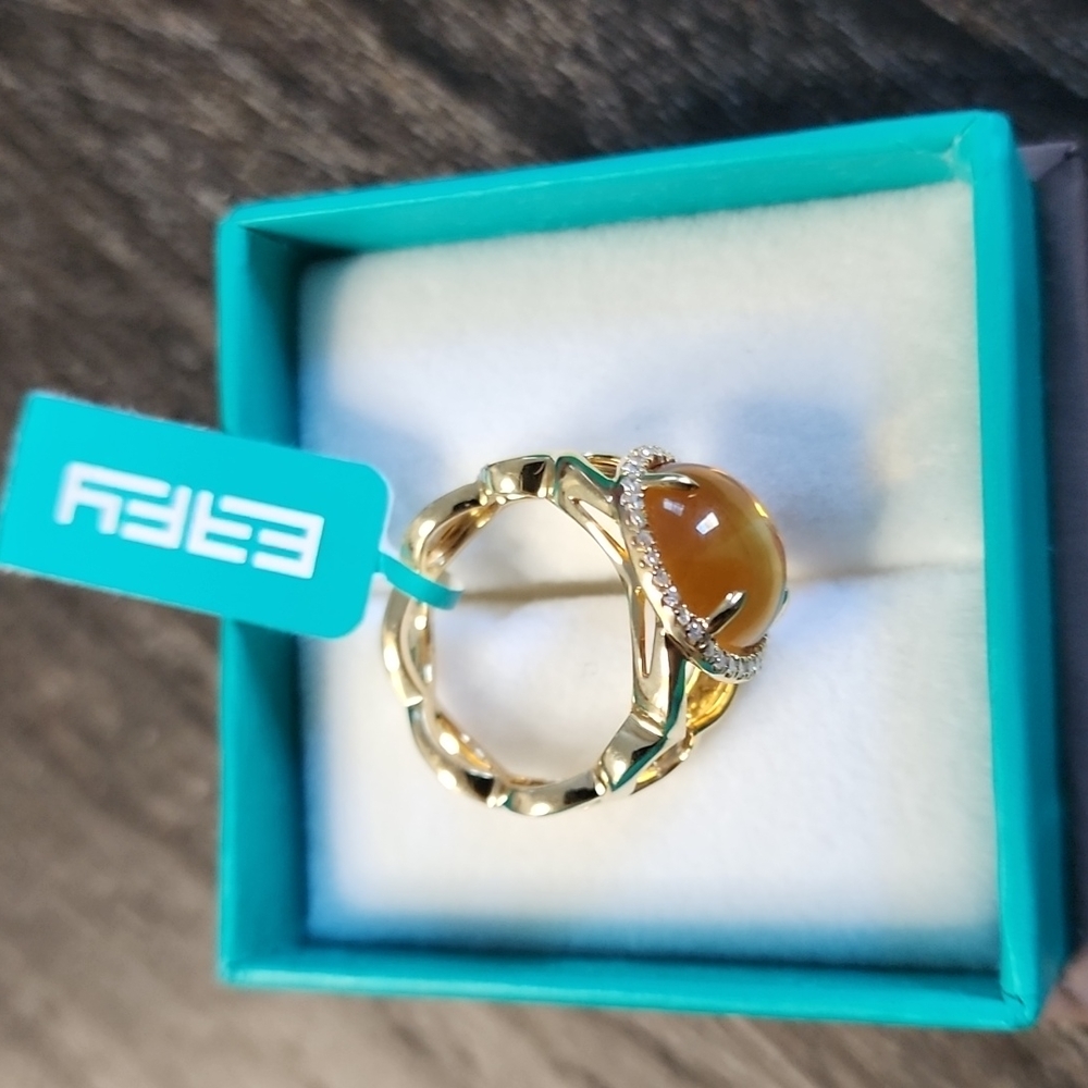 Effy Diamond citrine ring - Picture 4 of 4